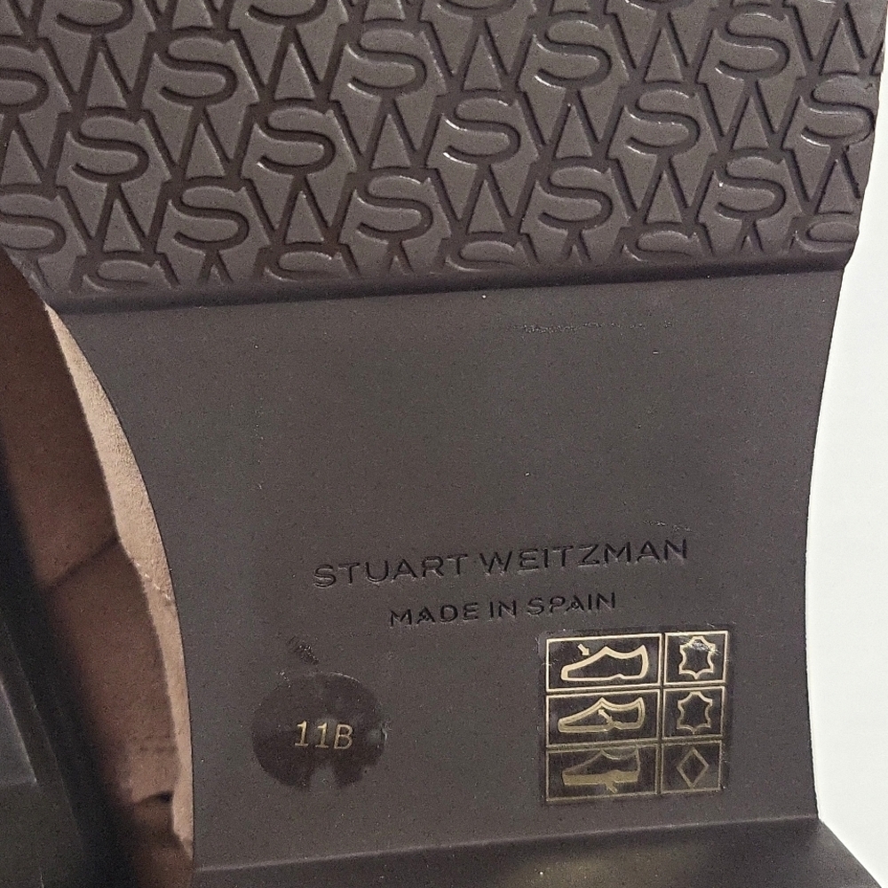 NIB$595 Stuart Weitzman 5050 Bold Zip Bootie Khaki Ankle Boots 11 - Picture 15 of 16